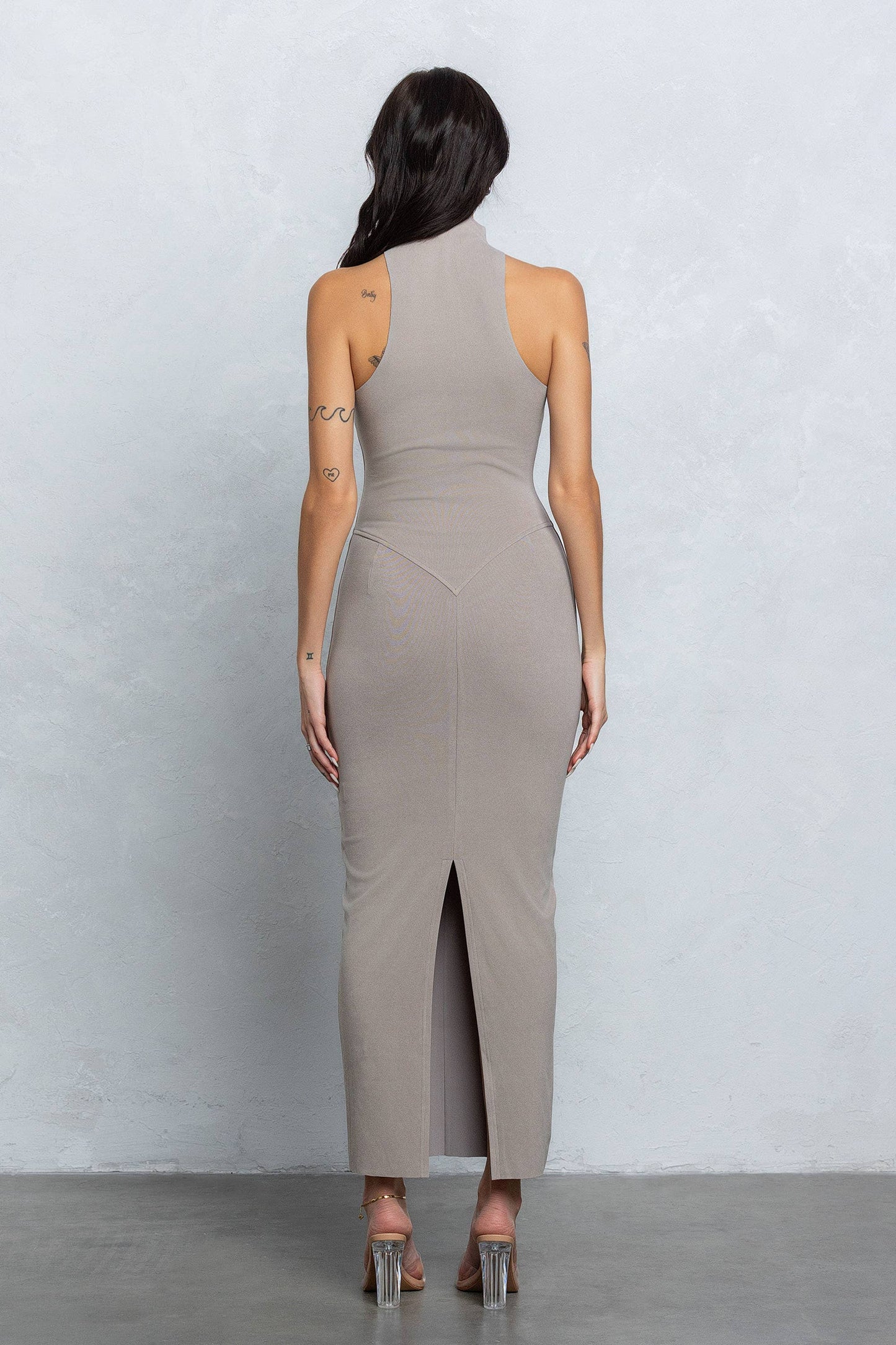 MOCK NECK MAXI DRESS