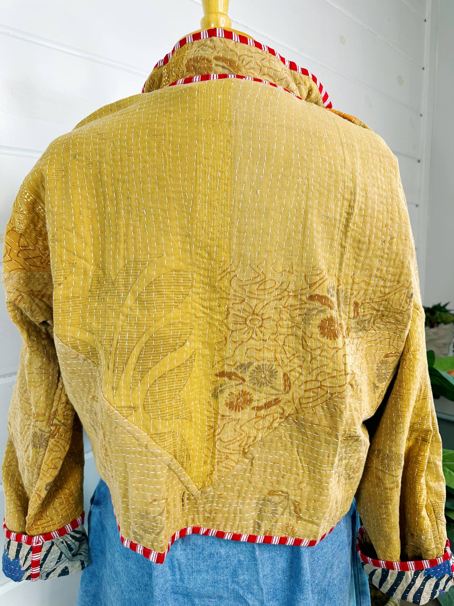 Kantha Quilted Bomber Jacket | Blanket Coat | Patchwork Coat