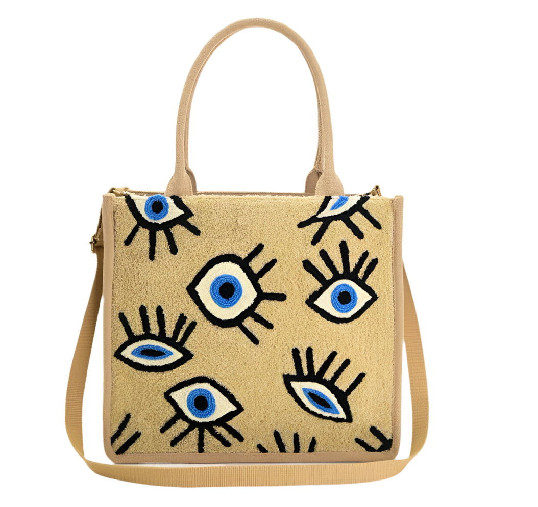 WHIMSICAL EVIL EYE TOTE