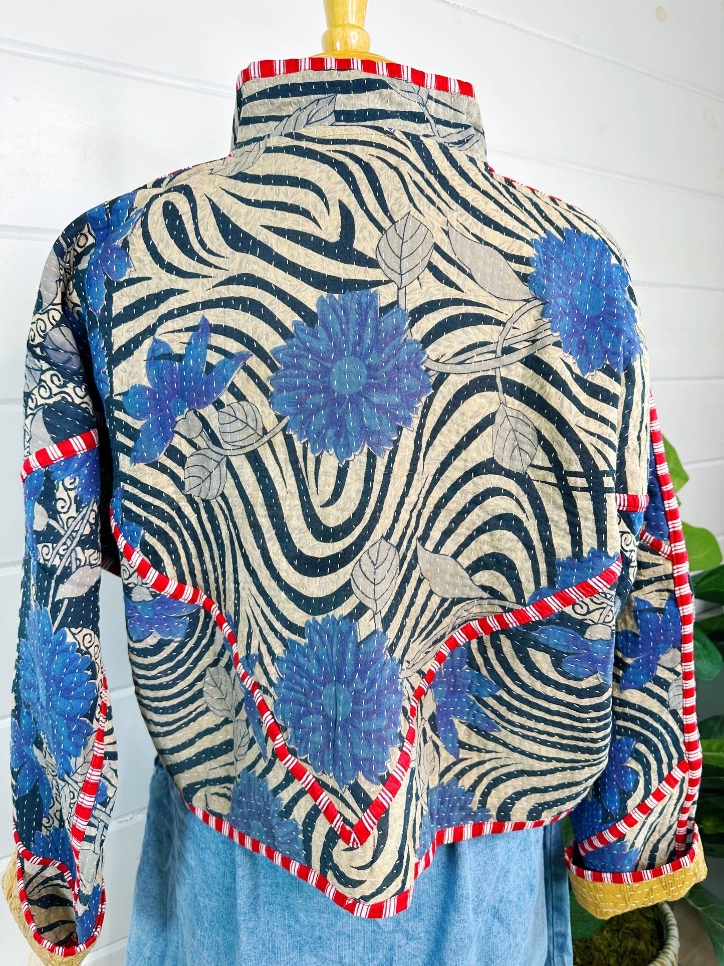 Kantha Quilted Bomber Jacket | Blanket Coat | Patchwork Coat