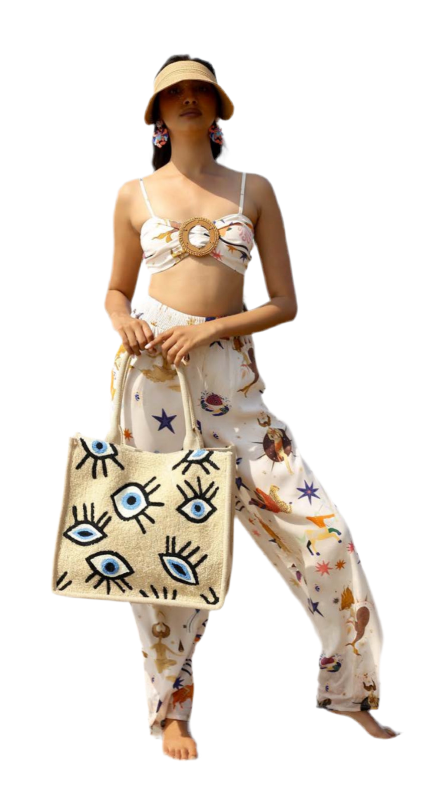 WHIMSICAL EVIL EYE TOTE