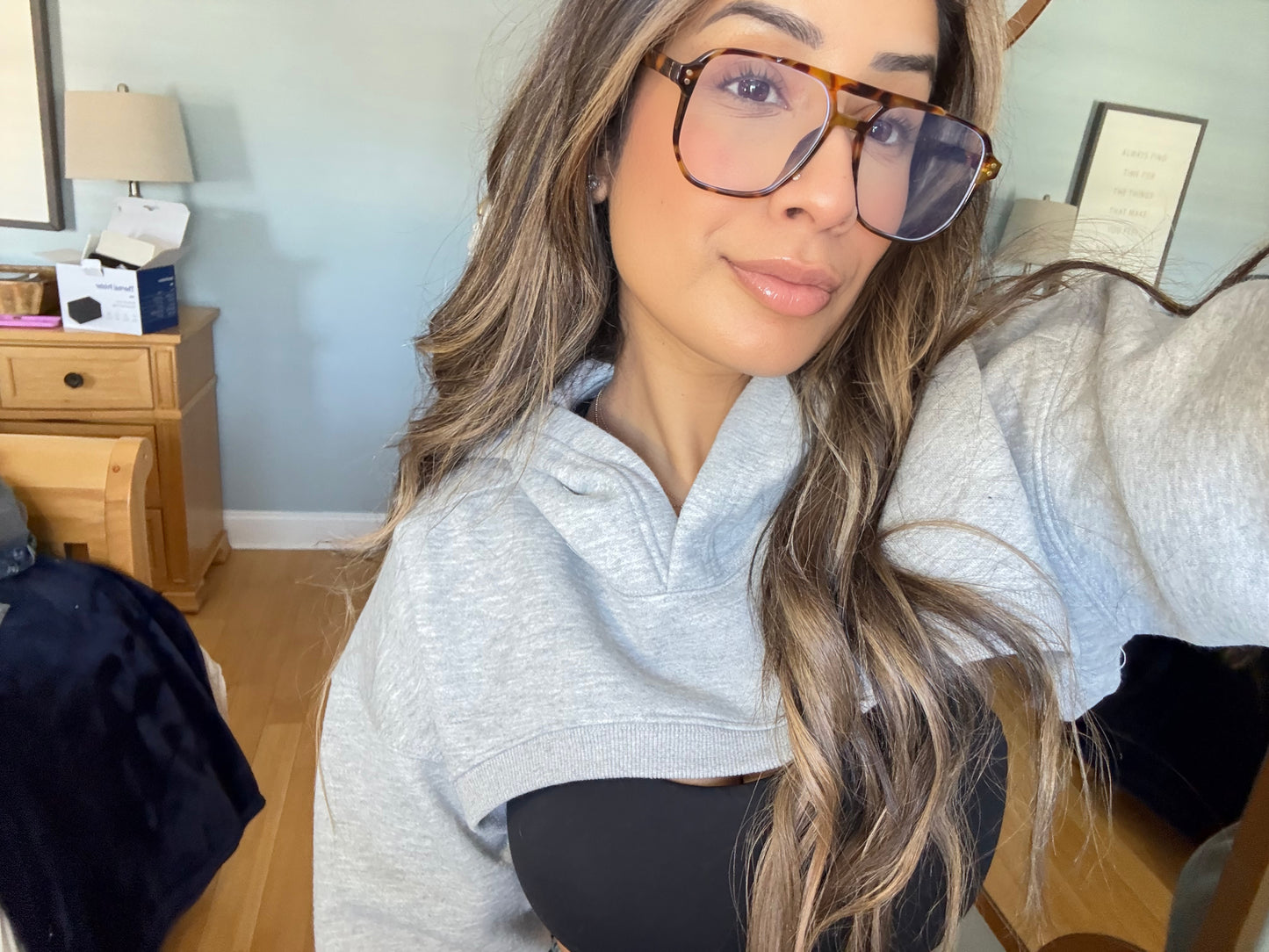 FLEECE CROP SWEATSHIRT