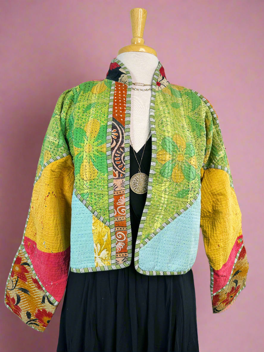 VINTAGE PATCHWORK QUILTED JACKET