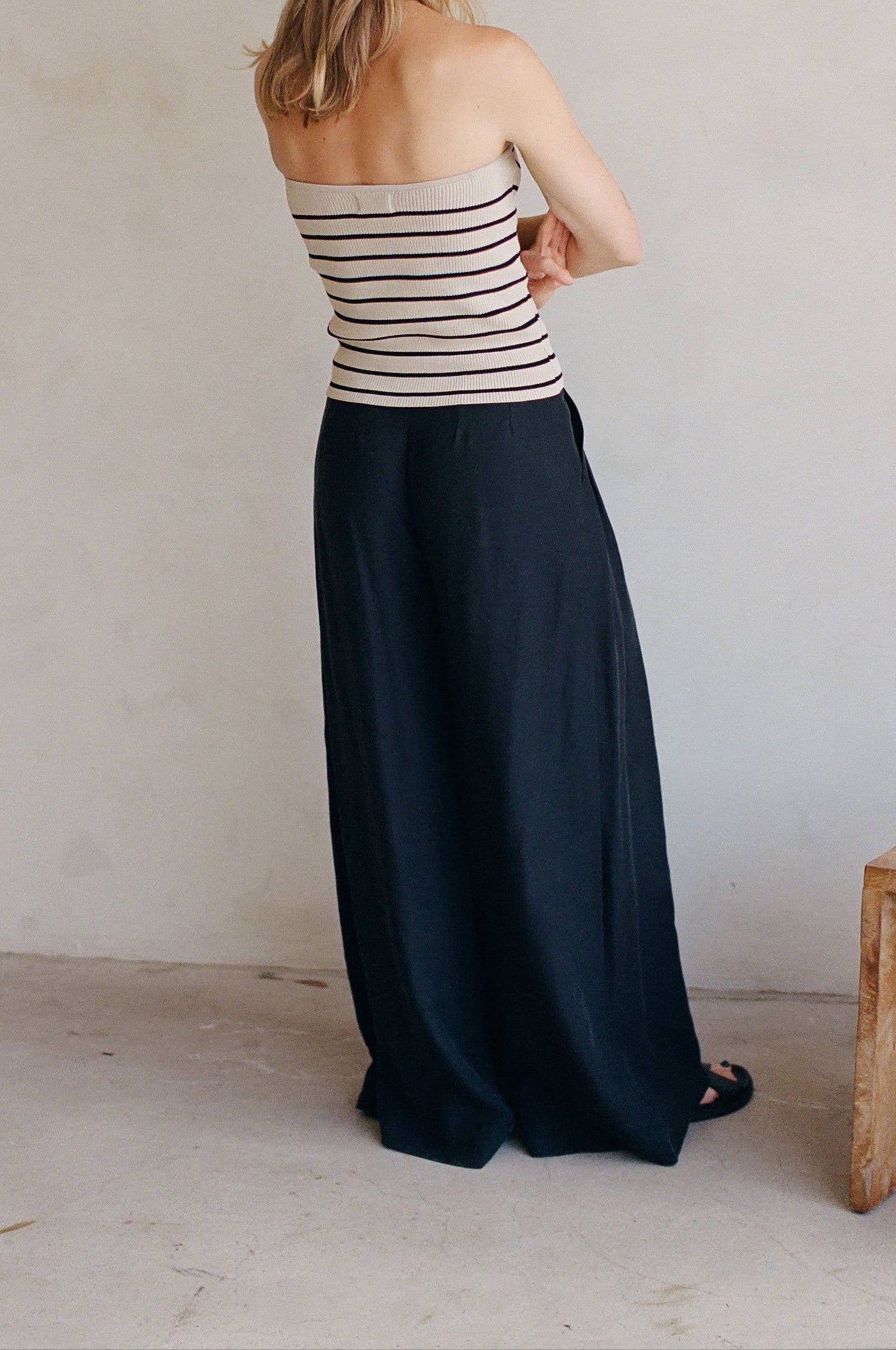 RIBBED STRAPLESS TOP