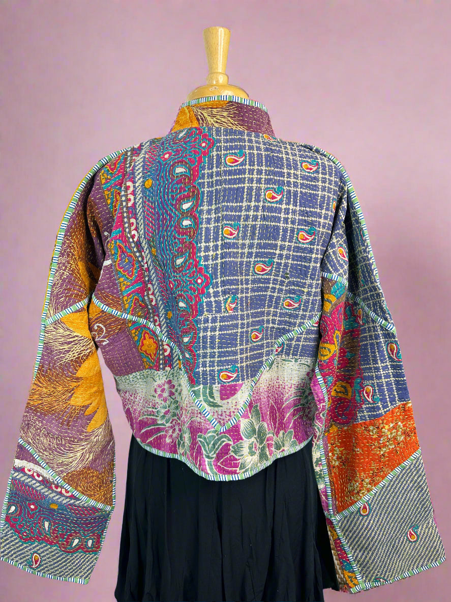 QUILTED PATCHWORK BOMBER