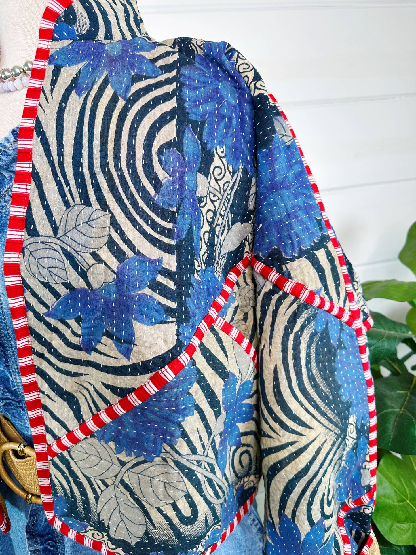 Kantha Quilted Bomber Jacket | Blanket Coat | Patchwork Coat