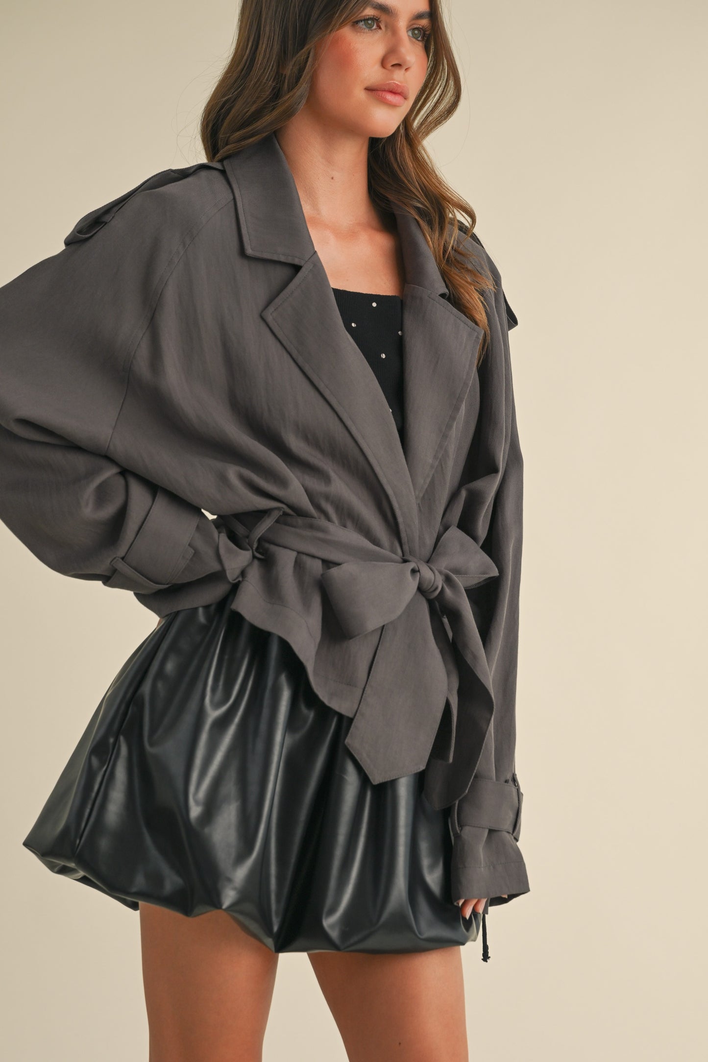 LIGHTWEIGHT BELTED TRENCH JACKET