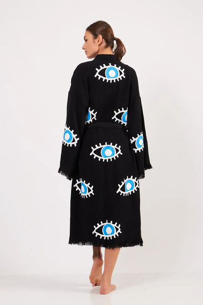 EVIL EYE KIMONO BLACK