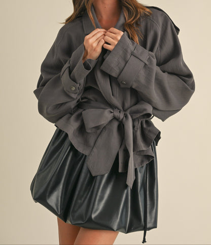 LIGHTWEIGHT BELTED TRENCH JACKET